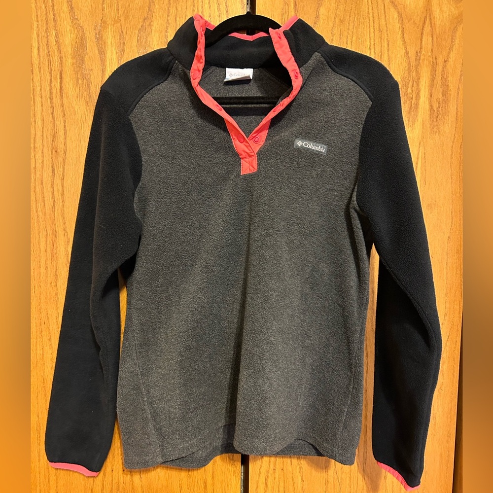 Columbia grey and black fleece size medium